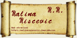 Malina Miščević vizit kartica